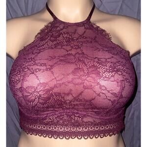 34DD PLUM SHEER LACE VICTORIA'S SECRET CAMI BRA